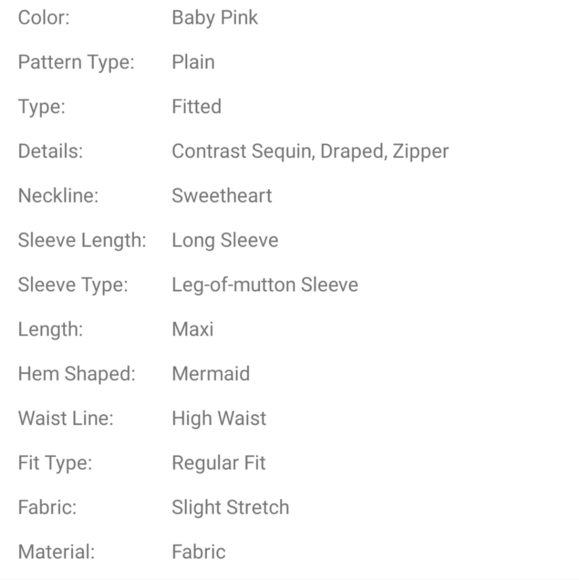 Baby Pink, Contrast Sequined,  Draped, Sweetheart Neck, Mermaid Maxi Gown - Picture 10 of 11